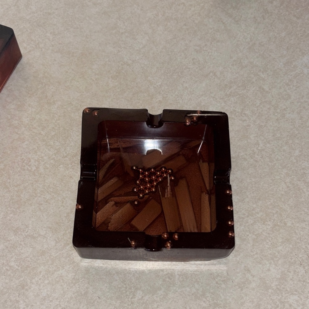 Brown Square Ashtray